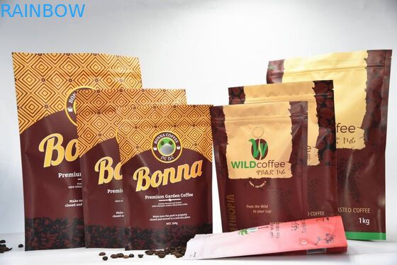 ฟอยล์อลูมิเนียมผนึกถุงซิปอัพถุงพิมพ์ Ziplock พร้อมวาล์ว