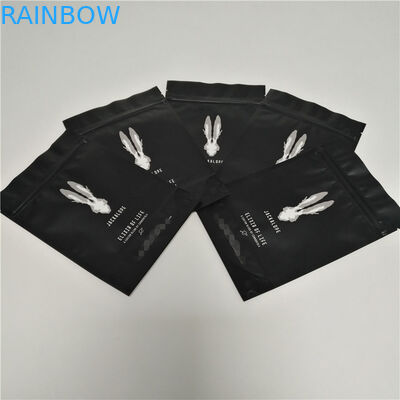 ฟิล์มบรรจุภัณฑ์อาหารดำเคลือบยืนขึ้นถุงกาแฟโลโก้ที่กำหนดเองมีซิป