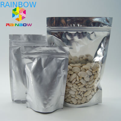 ขายส่งอาหารเกรดอลูมิเนียมฟอยล์ลุกขึ้นยืนถุง Ziplock ด้วยหน้าต่างด้านหน้าที่ชัดเจนสำหรับเมล็ด / บรรจุภัณฑ์ผลไม้แห้ง