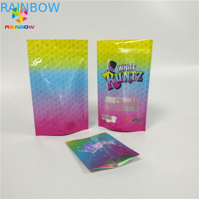 พิมพ์แบบกำหนดเอง Ziplock ผนึก Doypack วัสดุลามิเนตกลิ่นกระเป๋า Runtz หลักฐานสำหรับบรรจุภัณฑ์ขนม CBD