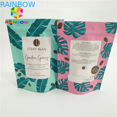 ถุงพลาสติกยืนขึ้นถุงซิปถุงพิมพ์แบบกำหนดเองกาแฟอาหาร runtz บรรจุภัณฑ์ด้านความชื้นมันวาว