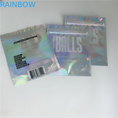 กลิ่นพิสูจน์โฮโลแกรม CBD วัชพืชถุงพลาสติก Ziplock บรรจุขนาดที่กำหนด