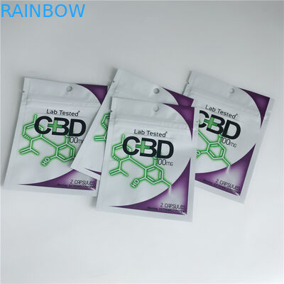 ถุงพลาสติก 3.5 กรัมบรรจุภัณฑ์ฉลากแบบกำหนดเองพิมพ์คุกกี้ CBD ผนึก Ziplock