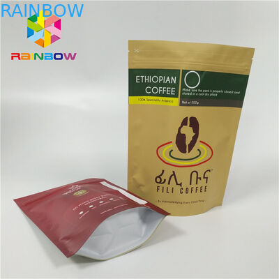 วัสดุเคลือบอาหารถุงพลาสติกบรรจุภัณฑ์อลูมิเนียมฟอยล์พร้อมวาล์ว