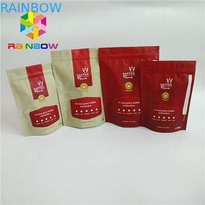 วัสดุเคลือบอาหารถุงพลาสติกบรรจุภัณฑ์อลูมิเนียมฟอยล์พร้อมวาล์ว