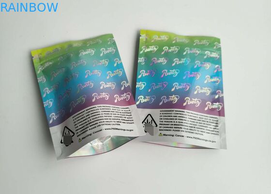 ถุงพลาสติกทนเด็กบรรจุภัณฑ์ถุงซินดี้ Runtz ซิปเสร็จฟอยล์
