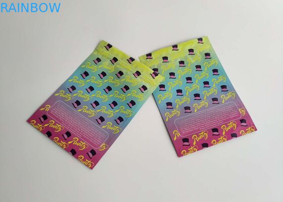 ที่กำหนดเองยืนขึ้นถุงพลาสติกบรรจุภัณฑ์คุกกี้วัชพืชถุงเมล็ดโฮโลแกรม Ziplock