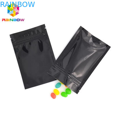 อลูมิเนียมฟอยล์สีเต็มถุงบรรจุภัณฑ์ถุงปิดผนึก Ziplock แบน 3 ด้าน