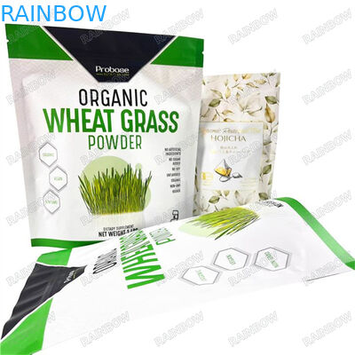 กระเป๋าสะพายกระดาษ Kraft ที่มิตรต่อสิ่งแวดล้อม วัสดุ Pla กระเป๋าสะพาย Zip Lock ที่มีโลโก้ ถุงยืน