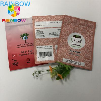 นำมาใช้ใหม่ยืนขึ้นถุงฟอยล์บรรจุภัณฑ์ถุงกาแฟอลูมิเนียมฟอยล์สีสันด้วย Ziplock