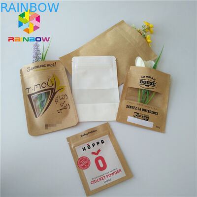 ถุงบรรจุภัณฑ์ขนมขบเคี้ยวยืนขึ้นซิปล็อคถุงพลาสติกใสใสพร้อมหน้าต่าง