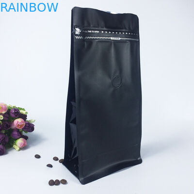 ผนึกถุงพลาสติกด้านบรรจุภัณฑ์มีซิปล็อคด้านล่างแบนพร้อมวาล์ว