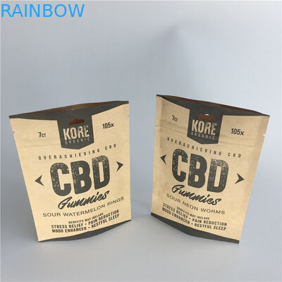 นำมาใช้ใหม่ถุงกระดาษพิมพ์แบบกำหนดเองอลูมิเนียมฟอยล์ Ziplock สำหรับบรรจุภัณฑ์อาหารแป้ง