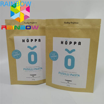 วัชพืชกาแฟยืนขึ้นถุงบรรจุภัณฑ์กระดาษพิมพ์แบบกำหนดเองกระดาษคราฟท์