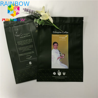 Doypack Ziplock ผนึกยืนขึ้นถุงบรรจุภัณฑ์กาแฟถุง 50-200 ไมครอน