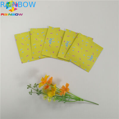 อาหารเกรดฟอยล์ถุงบรรจุภัณฑ์ Mylar สามด้านประทับตราถุงซิปแบนสำหรับขนมขบเคี้ยวชาแคปซูล