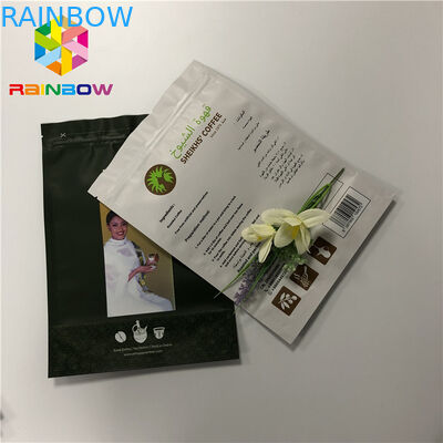 กระดาษคราฟท์ Resealable Stand Up Pouches ถุงพลาสติกอลูมิเนียมฟอยล์เคลือบ