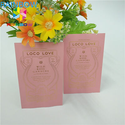 ถุงบรรจุภัณฑ์ตรากระดาษคราฟท์สีน้ำตาลร้อนขนาดที่กำหนดเองสำหรับคุกกี้ / เมล็ดกาแฟ