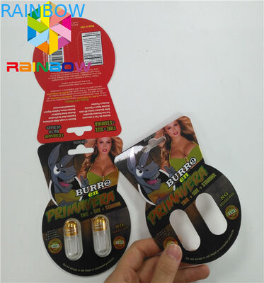 ขนาดปกติบรรจุภัณฑ์พลาสติกพุพอง Burro 30000 Burro2 6000 เพศชายเพิ่มประสิทธิภาพกล่อง