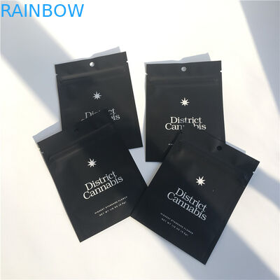 ถุงพลาสติกวัชพืชแบบกำหนดเองบรรจุภัณฑ์ 3.5 กรัมยืนขึ้น Mylar Ziplock สี CYMK
