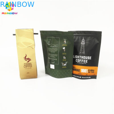 ถุงชาก้นแบนบรรจุภัณฑ์ Ziplock ผนึกสำหรับผงโปรตีน / กาแฟ