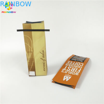 ถุงชาก้นแบนบรรจุภัณฑ์ Ziplock ผนึกสำหรับผงโปรตีน / กาแฟ