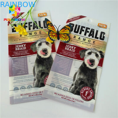 ถุงบรรจุ Ziplock พลาสติกตราสามด้านยืนขึ้นถุงสำหรับอาหาร