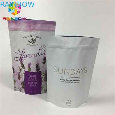 เคลือบอลูมิเนียมฟอยล์ลามิเนตถุงซิปขึ้นยืนสำหรับแพคเกจอาหารแห้ง