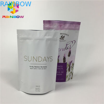 เคลือบอลูมิเนียมฟอยล์ลามิเนตถุงซิปขึ้นยืนสำหรับแพคเกจอาหารแห้ง