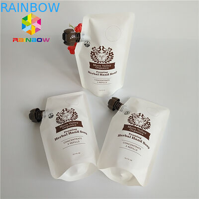 5oz / 7oz พวยกระเป๋าพลาสติกบรรจุภัณฑ์ถุงเครื่องดื่มให้พลังงานโปร่งใสรีไซเคิลได้