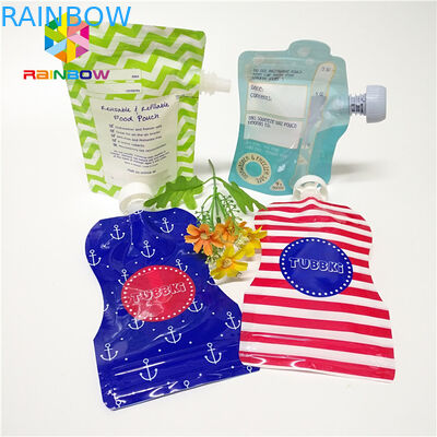 เครื่องดื่มถุงพวยของเหลวพลาสติก, น้ำผลไม้เครื่องดื่มลุกขึ้นยืนกระเป๋าพร้อมฝา