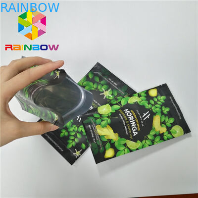 วัสดุลามิเนตยืนขึ้นถุงบรรจุภัณฑ์ผงใบมะรุมมีซิป