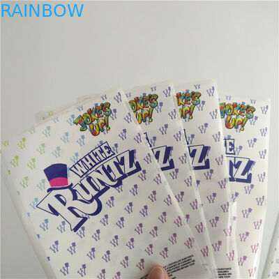 ฉลากที่กำหนดเองพิมพ์หดห่อสีขาว Runtz Mylar กระดาษสติกเกอร์การพิมพ์แผ่นแม่พิมพ์
