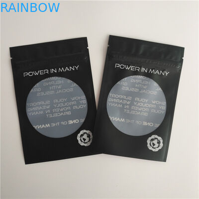 มันวาวความร้อนบรรจุภัณฑ์ถุงโลโก้ที่กำหนดเองซิปล็อคกระเป๋าต่างหูสร้อยข้อมือกระเป๋า