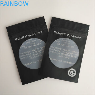 มันวาวความร้อนบรรจุภัณฑ์ถุงโลโก้ที่กำหนดเองซิปล็อคกระเป๋าต่างหูสร้อยข้อมือกระเป๋า