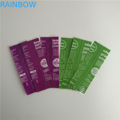 การพิมพ์สีเต็มแขนหดฉลากวัสดุพลาสติกเกรดอาหารสำหรับขวด