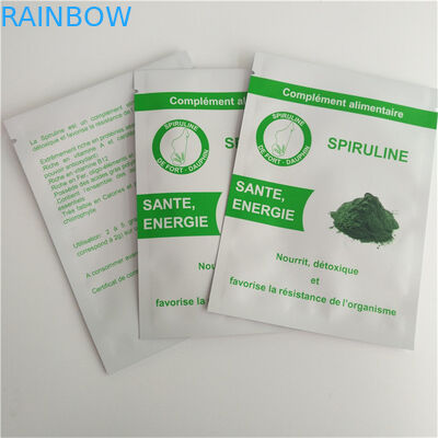 อลูมิเนียมฟอยล์อาหารเกรดลุกขึ้นยืนกระเป๋าสามด้านประทับตรา Eco ผงกาแฟกระเป๋า