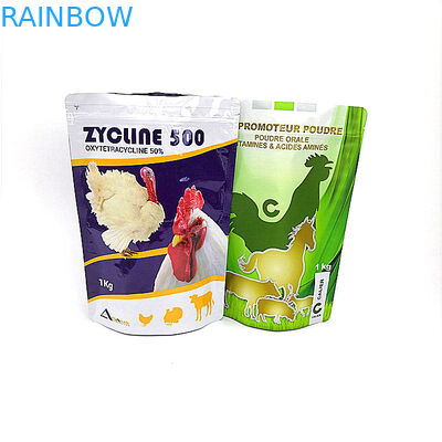 กันน้ำอลูมิเนียมฟอยล์ถุงบรรจุภัณฑ์ความร้อนตรา Ziplock Gravnre พิมพ์สำหรับไก่