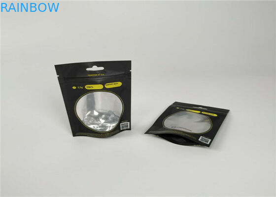 บรรจุภัณฑ์ถุงพลาสติกกันกลิ่น 3.5 มม. แมตต์ออยปารีสปารีสด้วยหน้าต่างใส