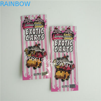 ฟอยล์แบบกำหนดเองพิมพ์ถุง Ziplock 1ml Vape ปากกาตลับบรรจุภัณฑ์พร้อมหน้าต่าง