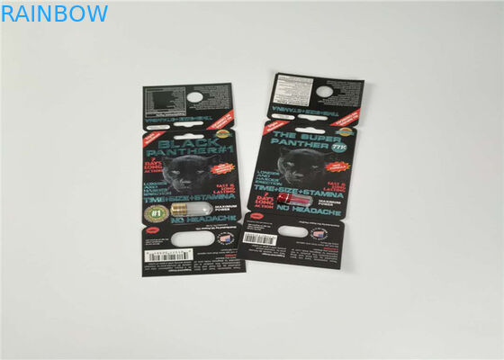 วัสดุ PET PP พลาสติกบรรจุภัณฑ์พุพองกระดาษยาบัตรเพศด้วยกระสุนภาชนะทองแรด