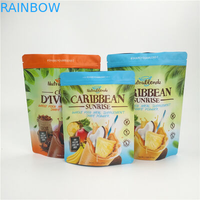 Ziplock อลูมิเนียมฟอยล์ Stand Up Pouch พิมพ์แผ่นแม่พิมพ์สำหรับบรรจุภัณฑ์ผลไม้แห้ง