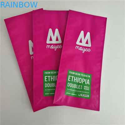 Matte Flat Bottom Custom Stand Stand Pouch กระเป๋าเป้าเสื้อกางเกงอลูมิเนียมลามิเนตถุงกาแฟ M