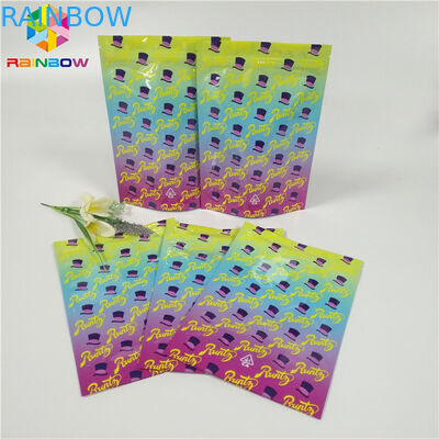 คุกกี้กลิ่นถุง Runtz Ziplock ยืนขึ้นถุงพิมพ์เด็กทนกราเวียร์