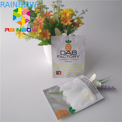 อลูมิเนียมฟอยล์ถุงพลาสติกบรรจุภัณฑ์ป้องกันความชื้นสำหรับน้ำมัน Cumm Gummies วัชพืช