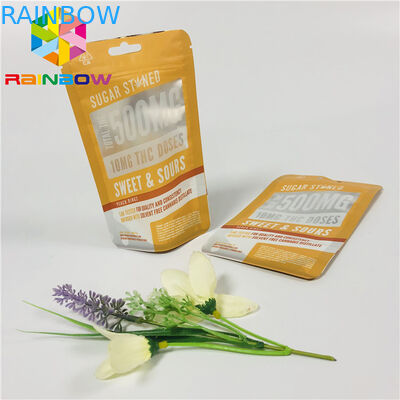 ถุงพลาสติกถั่วบรรจุภัณฑ์ Customzied พิมพ์หน้าต่างที่ชัดเจนพร้อมซิปผนึก