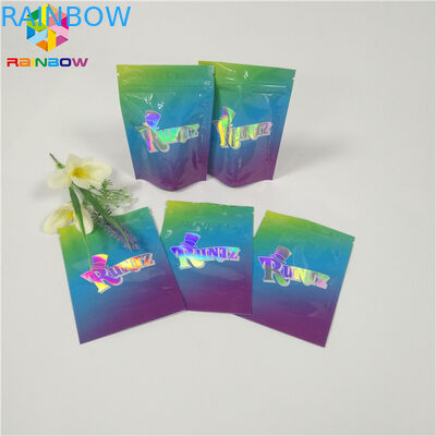 ถุงฟอยล์คุ้กกี้บรรจุภัณฑ์แบบกำหนดเองพิมพ์ถุงซิปล็อคพลาสติกเด็กหลักฐาน