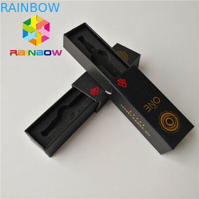 Cbd รถเข็นบรรจุภัณฑ์สมุนไพรที่กำหนดเองแก้วตลับหมึกบริสุทธิ์น้ำมัน Vape ท็อปส์