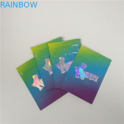 3.5 กรัม Stand Up Mylar Ziplock อลูมิเนียมฟอยล์ Stand Up กระเป๋าพิมพ์ Rotogravure