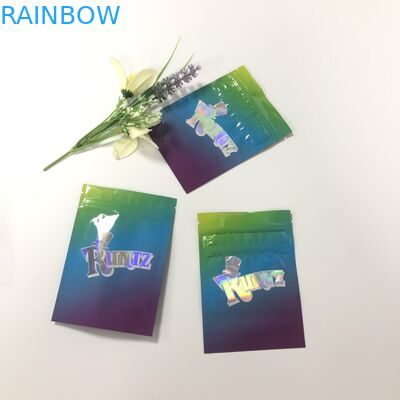 ถุงอลูมิเนียมฟอยล์ธูปสมุนไพร Runtz พลาสติก Gravnre พิมพ์พร้อมหน้าต่าง